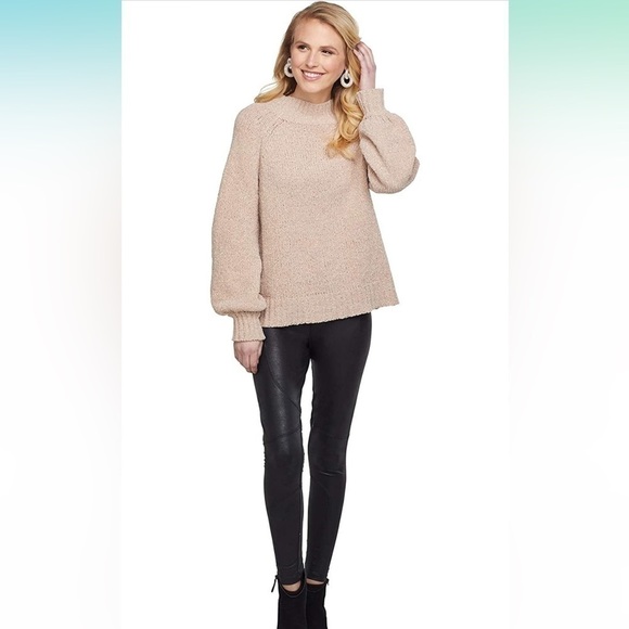 nwt Mud Pie Liara Lurex Sweater Blush Size Small - Picture 2 of 9